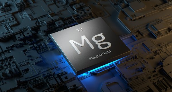 Magnesium as it appears on the periodic table.